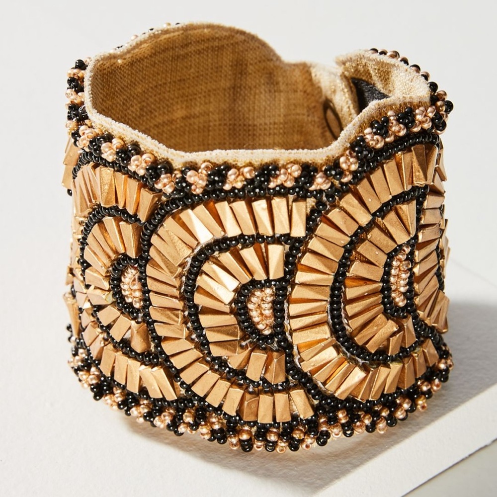 Anthropologie Olivia Dar Anaya Bracelet | Size: OS | Color: Black, Gold